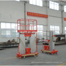 TWO-mast electric hydraulic lift table aerial working platform/lift elevator